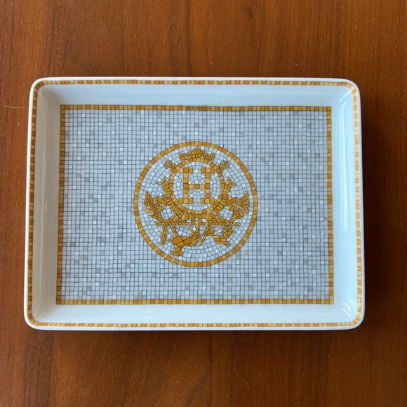 Hermes Accents Hermes Mosaique Au 24 Gold Sushi Tray Poshmark
